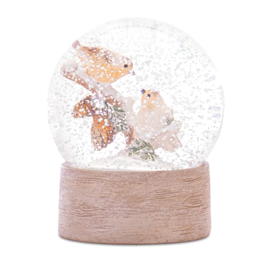4.5" Brown Snow Globe with Bird Branch By Melrose | Michaels®